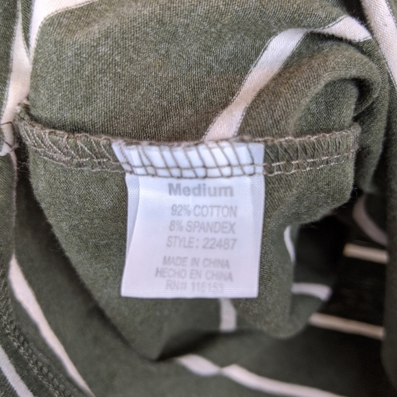 Green White Striped Bronze/Silver Sequins Camisole Women's Medium - Picture 4 of 4